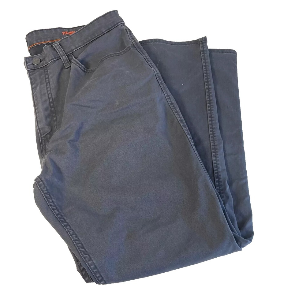 Dockers High Rise Straight Fit Denim‎ Jeans Mens 36 Dark Gray Zip Fly 5-Pockets